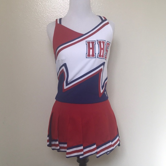 red and white cheer uniform